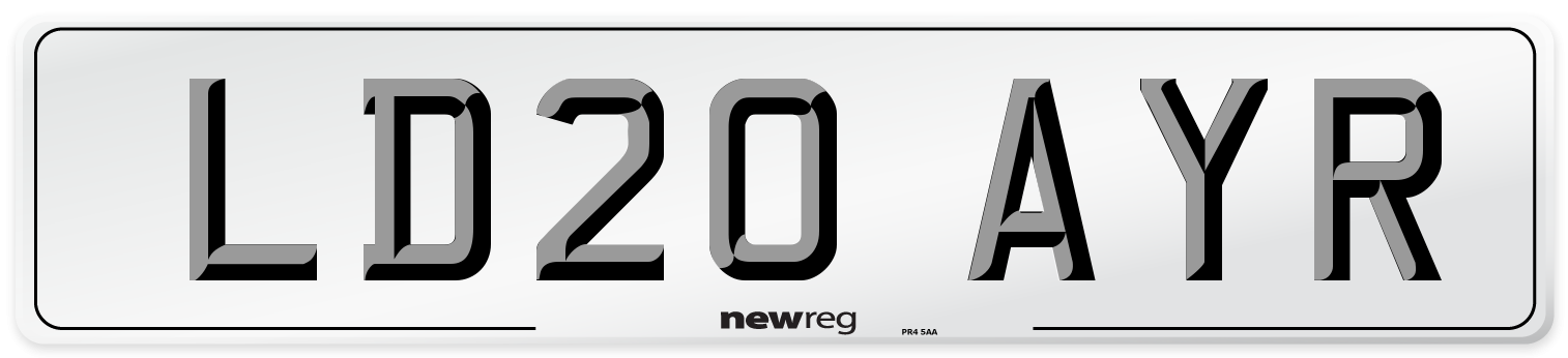 LD20 AYR Number Plate from New Reg
